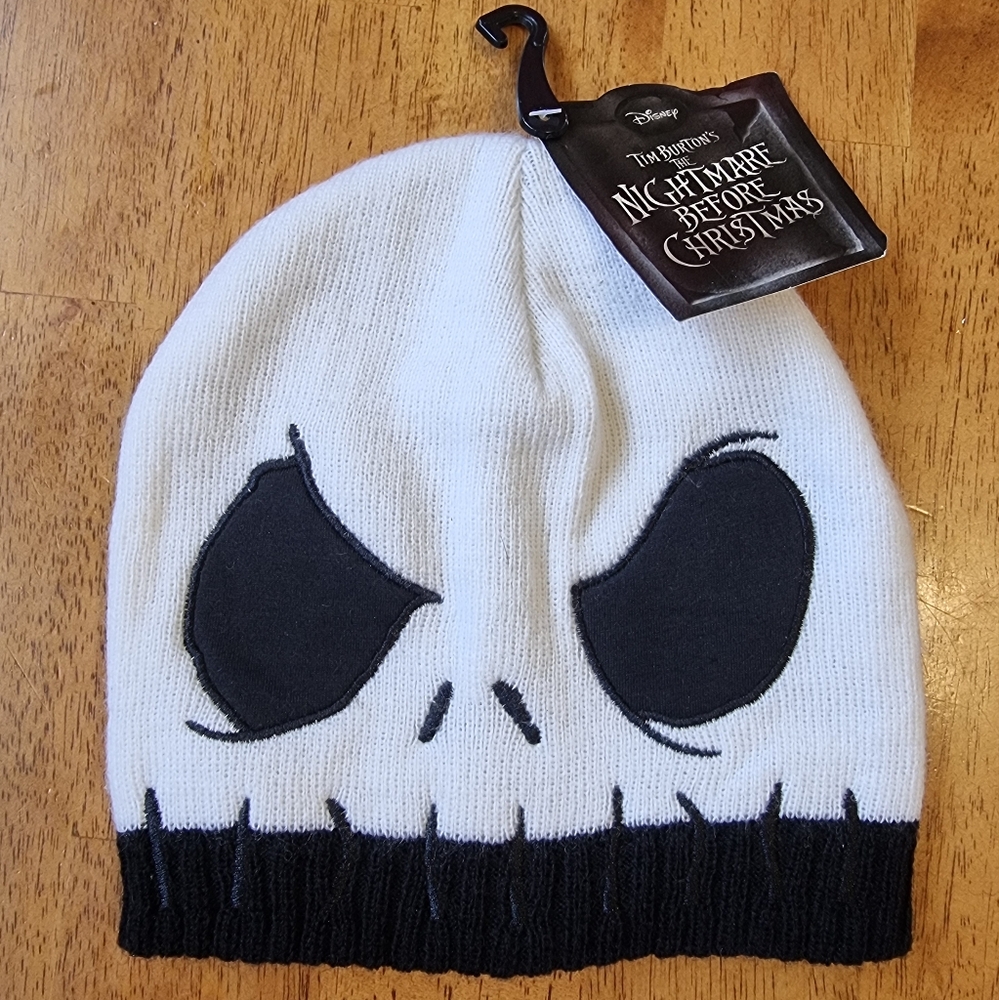 🆕️ Disney Jack Skellington Black & White Knit Beanie